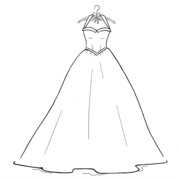 Ideal for ball gown, princess and very full skirted styles of gowns ...